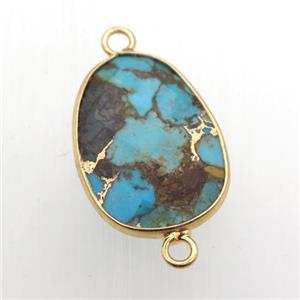 Turquoise teardrop connector, approx 16-22mm [GM11771]