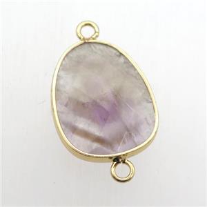 Fluorite teardrop connector, approx 16-22mm [GM11773]