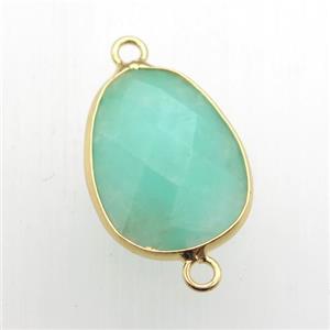 green Jasper teardrop connector, approx 16-22mm [GM11774]