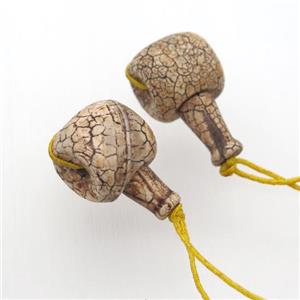 Tibetan Agate Guru Beads, 3holes, approx 15-16mm [GM11806]