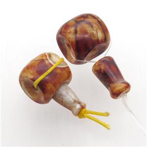 Tibetan Agate Guru Beads, 3holes, approx 15-16mm [GM11808]