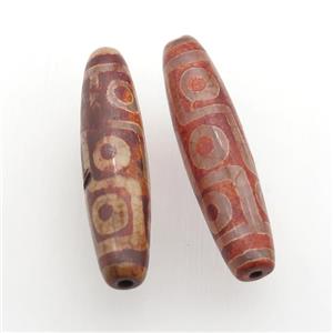 red Tibetan Dzi rice Beads, eye, approx 15-55mm [GM11822]
