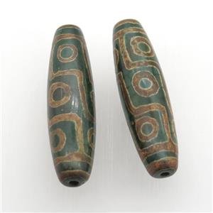 green Tibetan Dzi rice Beads, eye, approx 15-55mm [GM11823]