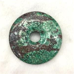green Azurite donut pendant, approx 50mm dia [GM11835]