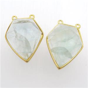 lt.green Fluorite arrowhead pendant, approx 18-25mm [GM11883]