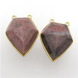 Rhodonite arrowhead pendant, approx 18-25mm [GM11885]