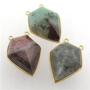 mixed Gemstone arrowhead pendant, approx 18-25mm [GM11889]