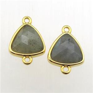Labradorite triangle connector, approx 10-11mm [GM11941]