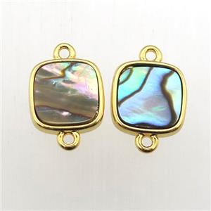 Abalone Shell square connector, approx 10x10mm [GM11972]