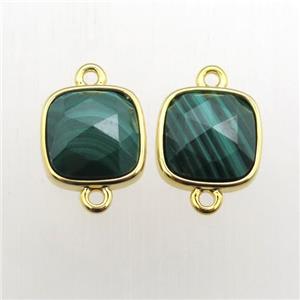green Malachite square connector, approx 10x10mm [GM11978]