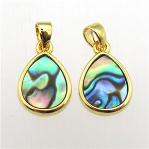 Abalone Shell teardrop pendants, approx 9-11mm [GM12045]
