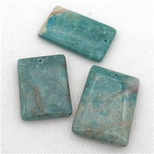 green Amazonite pendants, rectangle, approx 30-48mm [GM12100]