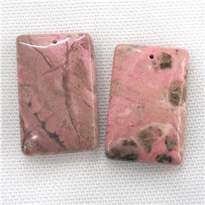 Rhodonite rectangle pendants, approx 30-48mm [GM12105]