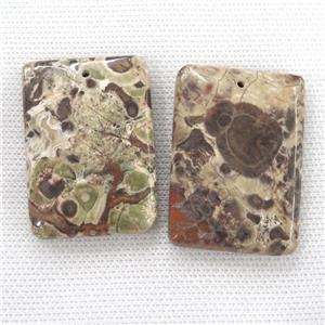 Ocean Jasper rectangle pendants, approx 32-45mm [GM12110]