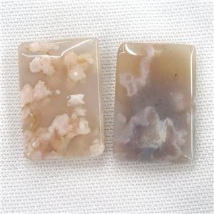 Cherry Agate rectangle pendants, approx 30-45mm [GM12119]