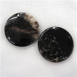 black Cherry Agate pendants, circle, approx 48mm dia [GM12122]