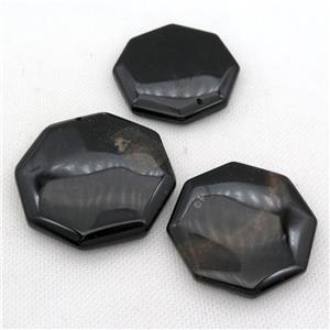 black Cherry Agate pendants, polygon, approx 50mm dia [GM12123]