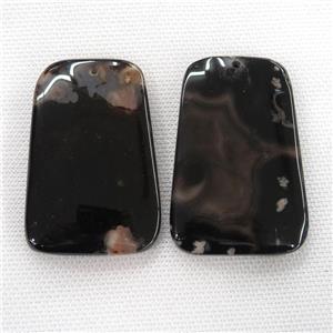 black Cherry blossom Agate trapeziform pendants, approx 33-55mm [GM12126]