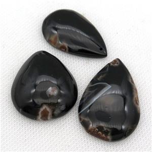 black Cherry Agate pendants, teardrop, approx 30-50mm [GM12127]