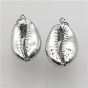shell pendant, platinum plated, approx 15-25mm [GM12131]