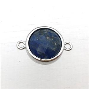 blue Lapis circle connector, approx 12mm [GM12254]