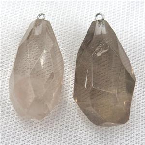 Smoky Quartz pendant, freeform, approx 20-40mm [GM12443]