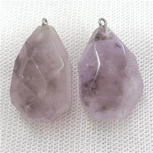 purple Amethyst pendant, freeform, approx 20-40mm [GM12444]