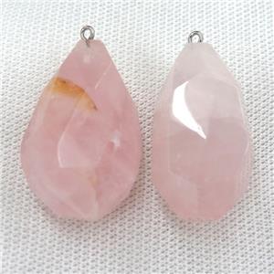 Rose Quartz pendant, freeform, approx 20-40mm [GM12445]