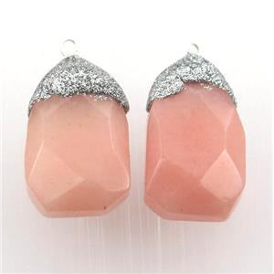 peach Jade pendant, approx 13-20mm [GM12453]
