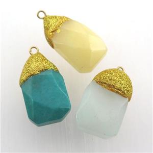 mix color Jade pendant, approx 13-20mm [GM12460]