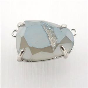 grayblue Agate Druzy teardrop pendant, approx 15-20mm [GM12508]