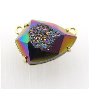 rainbow Agate Druzy teardrop pendant, approx 15-20mm [GM12519]