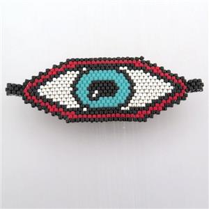 Handcraft eye connector with seed glass beads, approx 25-60mm [GM12624]