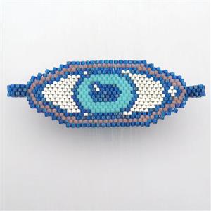 Handcraft eye connector with seed glass beads, approx 25-60mm [GM12625]