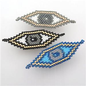 Handcraft connector with seed glass beads, mix color, approx 17-45mm [GM12637]