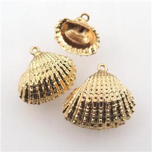 conch shell pendant, gold plated, approx 15-25mm [GM12653]