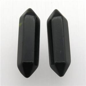 black onyx crystal bullet without hole, approx 8-30mm [GM12699]