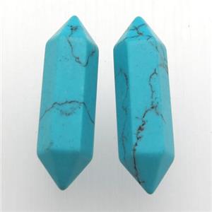 turquoise bullet without hole, approx 8-30mm [GM12703]