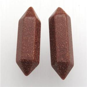 gold sandstone bullet without hole, approx 8-30mm [GM12705]