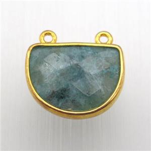 labradorite moon pendant, gold plated, approx 13-17mm [GM12841]