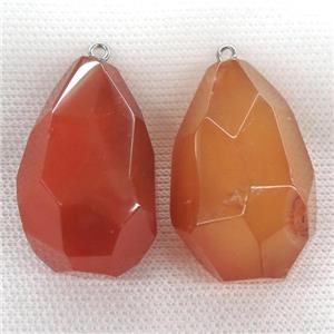 red carnelian agate pendant, freeform, approx 20-40mm [GM13104]
