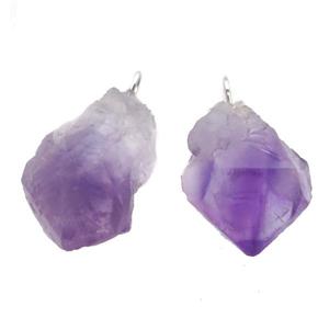purple Amethyst nugget pendant, approx 10-16mm [GM13188]