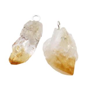 yellow Citrine nugget pendant, approx 10-16mm [GM13189]