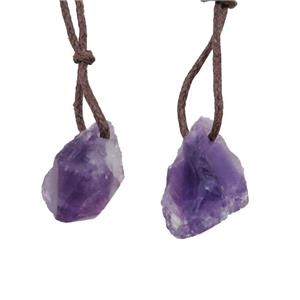 purple Amethyst nugget pendant, freeform, approx 12-20mm [GM13207]