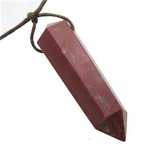 Red Jasper bullet pendant, approx 13-55mm [GM13222]