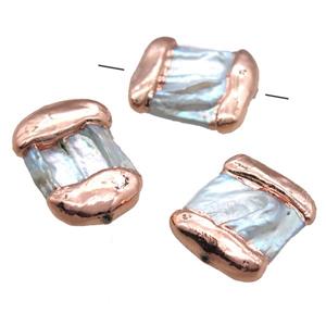 natural pearl beads, rose gold, approx 15-30mm [GM13284]