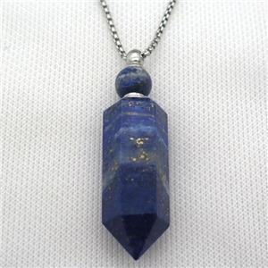 blue Lapis Lazuli perfume bottle Necklace, approx 16-60mm [GM13375]
