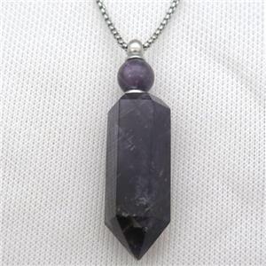 Amethyst perfume bottle Necklace, approx 16-60mm [GM13377]