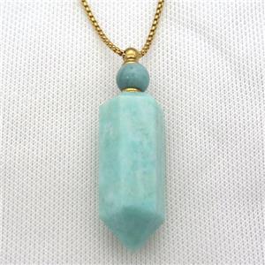 Russian Amazonite perfume bottle Necklace, approx 16-60mm [GM13389]