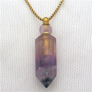 Fluorite perfume bottle Necklace, approx 16-60mm [GM13390]